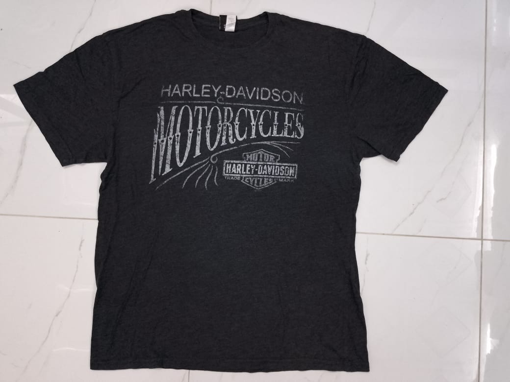 Genuine Harley Davidson Motorcycles Faded Black Tshirt Deadwood, SD Size XL