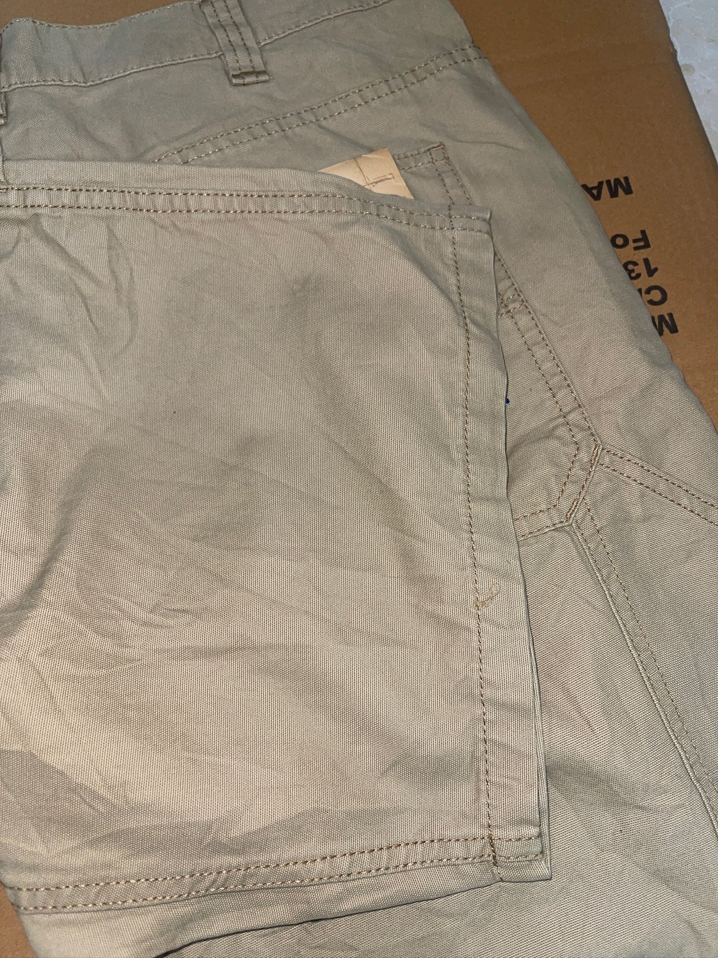 NEW Mountain Regular Fit Utility Canvas Work Pants 38 x 30 Desert Tan