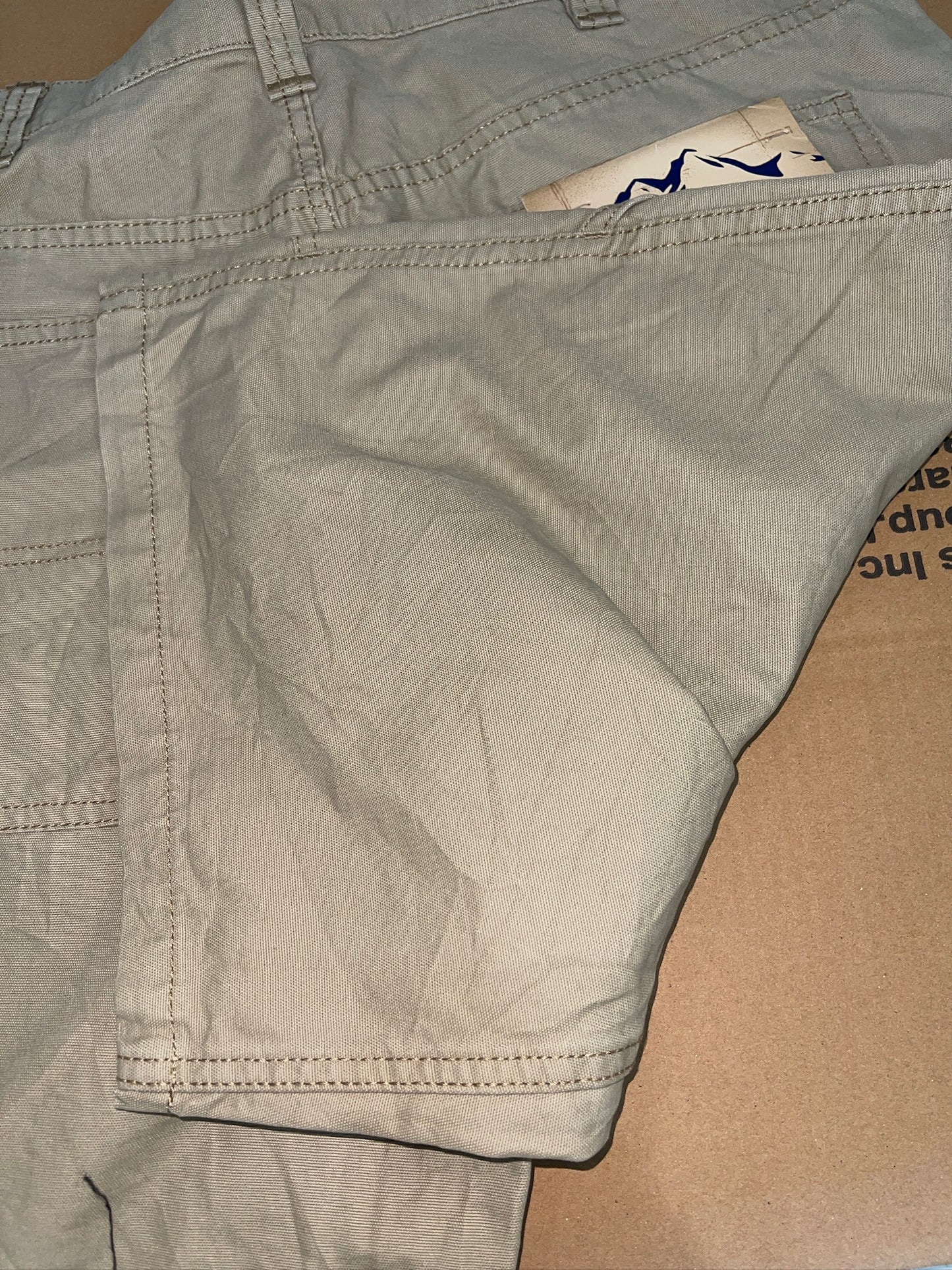 NEW Mountain Regular Fit Utility Canvas Work Pants 38 x 30 Desert Tan