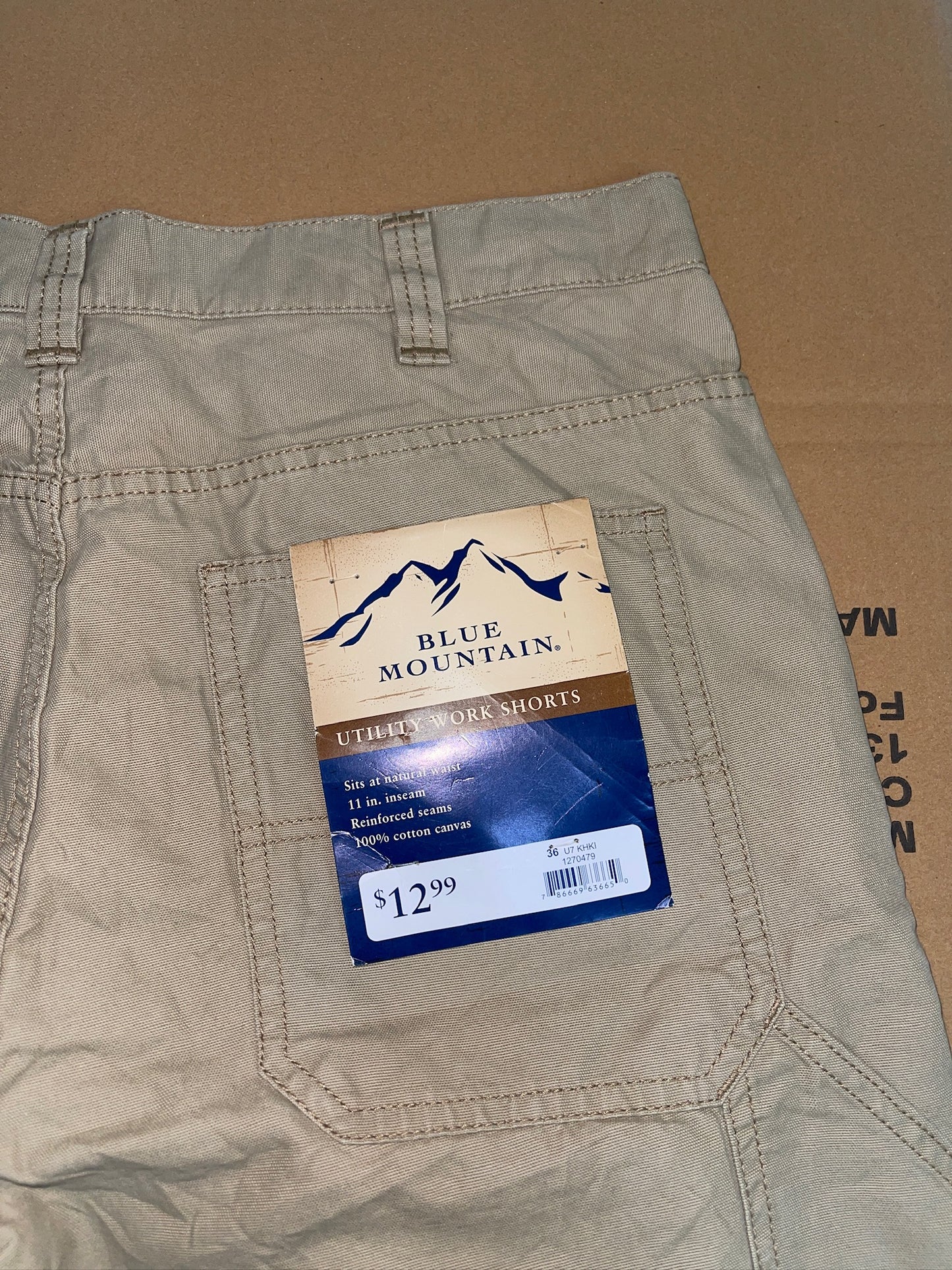 NEW Mountain Regular Fit Utility Canvas Work Pants 38 x 30 Desert Tan