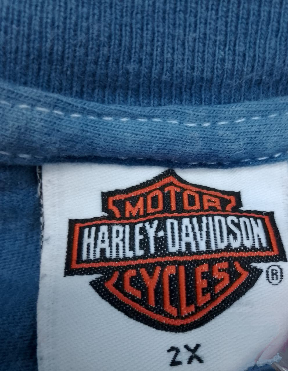 Harley Davidson Blue Shirt Size XL TERCLE OPERATIONS CLASSICFIOTORCYCLES HARLEYDAVIDSONYORK