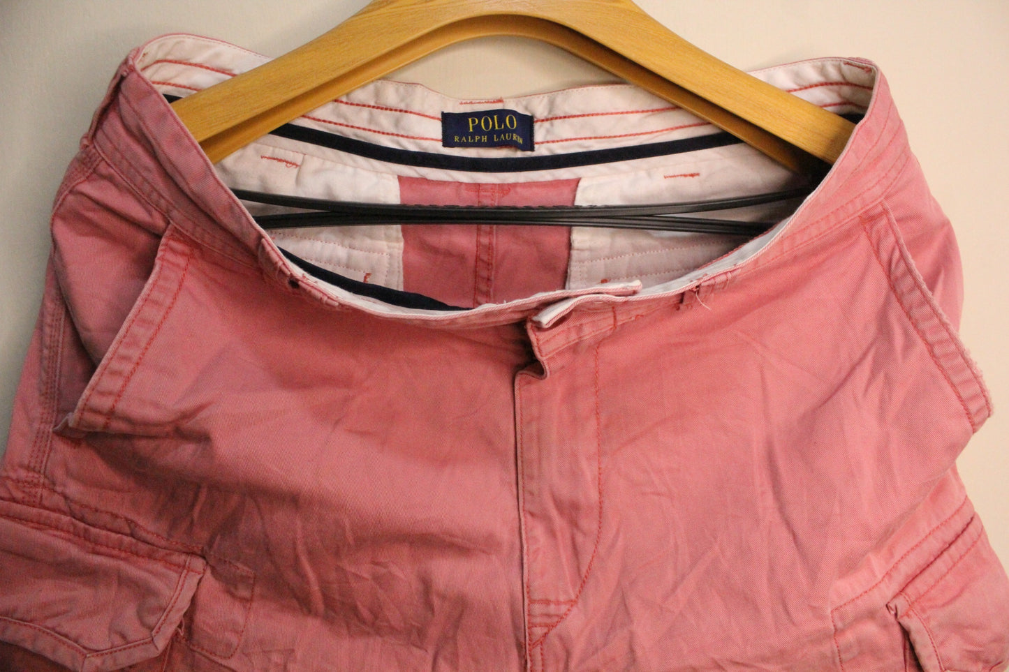 Vintage Polo Ralph Lauren Shorts Mens 44T Tall Pink Chino