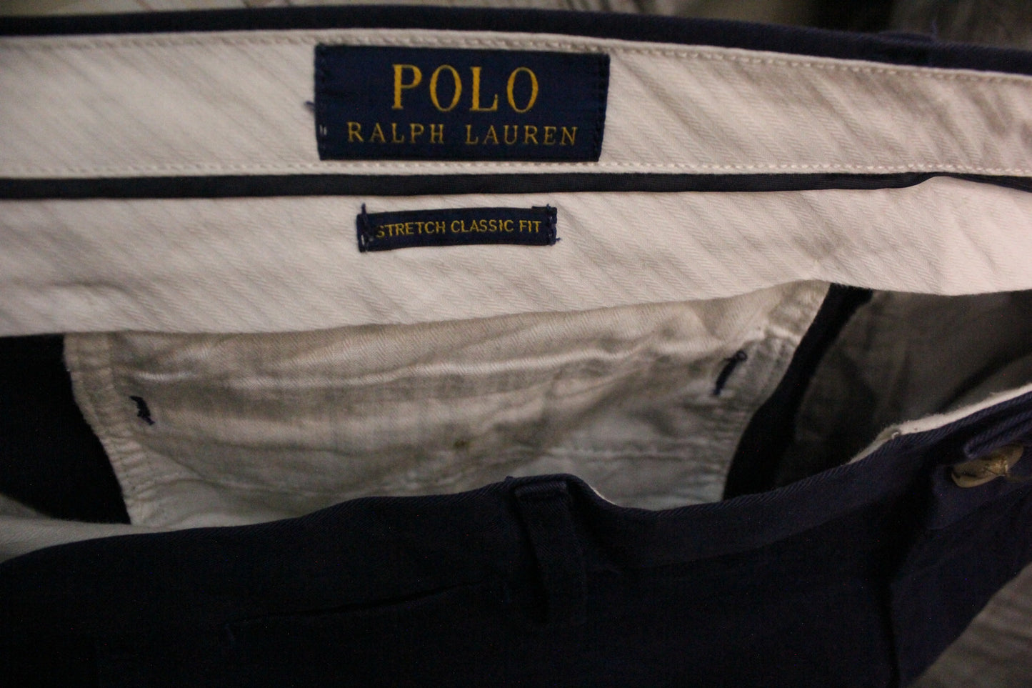 Polo Ralph Lauren Shorts Mens 38 Blue Stretch Classic Fit Casual Golf Chino