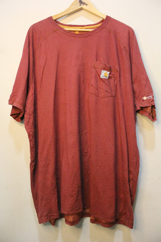 Carhartt Mens Short Sleeve Pocket T-Shirt Relaxed Fit Red Size XL