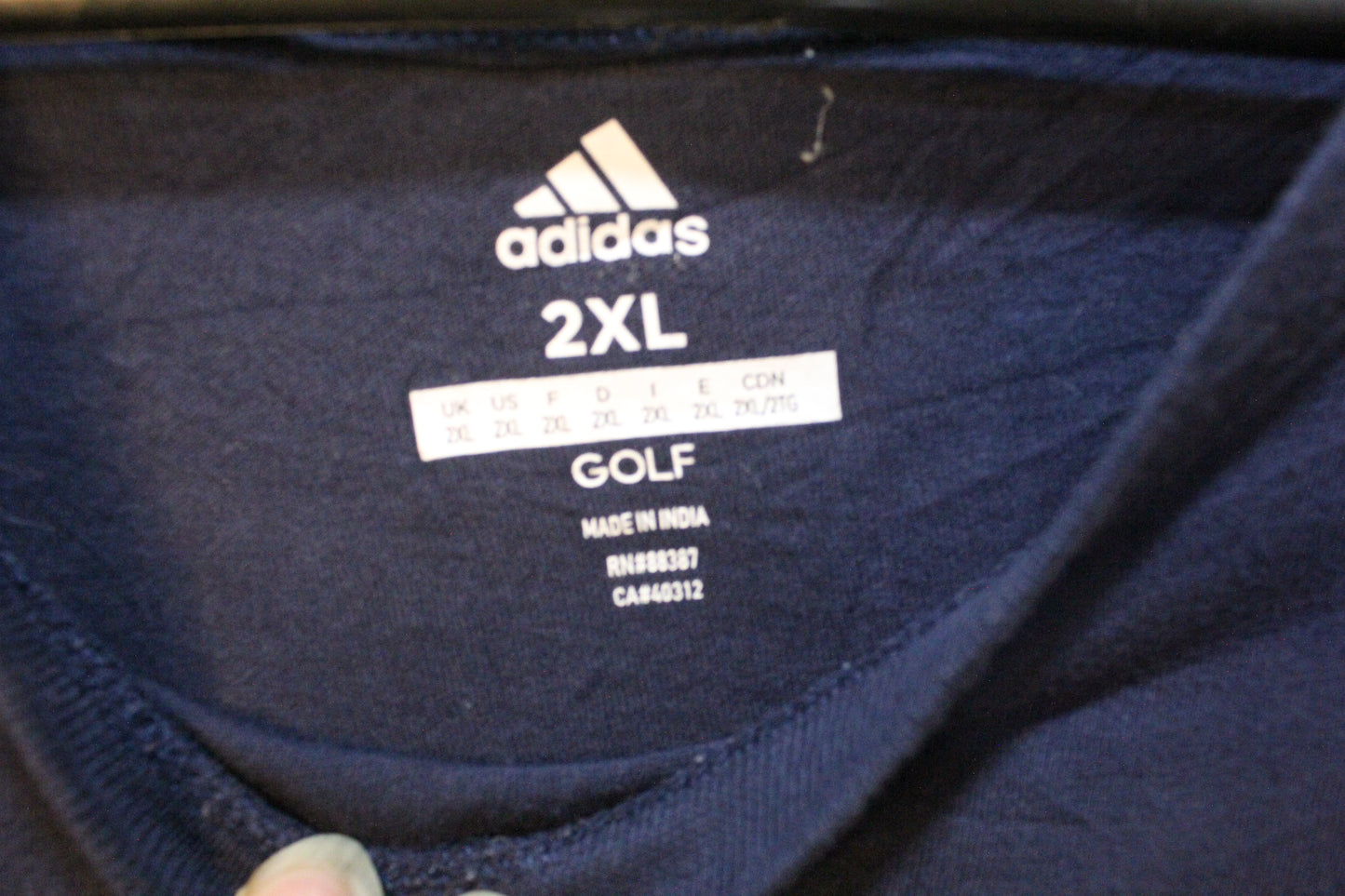 Adidas Logo Blue Graphic Tee Men's Crew Neck Small
