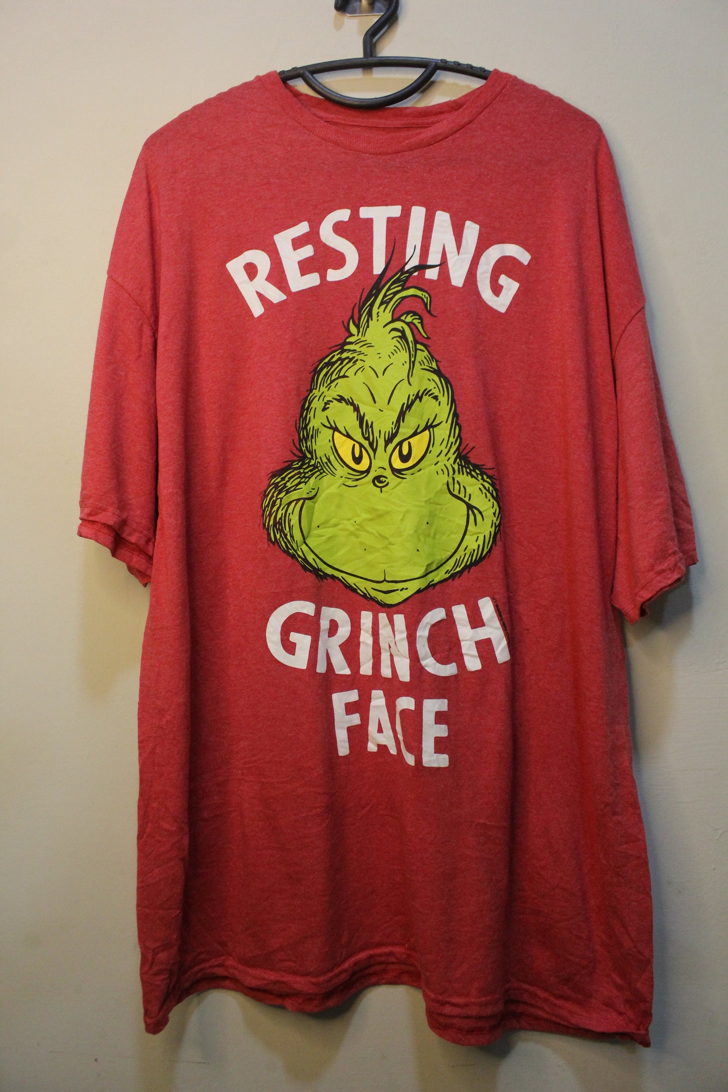 Dr. Seuss THE GRINCH WHO STOLE CHRISTMAS Grinch Face T-Shirt XL NEW w/ TAG