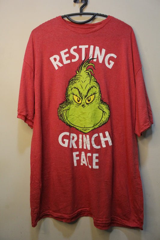 Dr. Seuss THE GRINCH WHO STOLE CHRISTMAS Grinch Face T-Shirt XL NEW w/ TAG