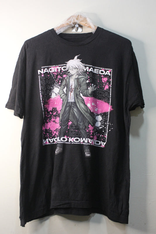 Nagito Maeda T Shirt Men’s Large Black Short Sleeve