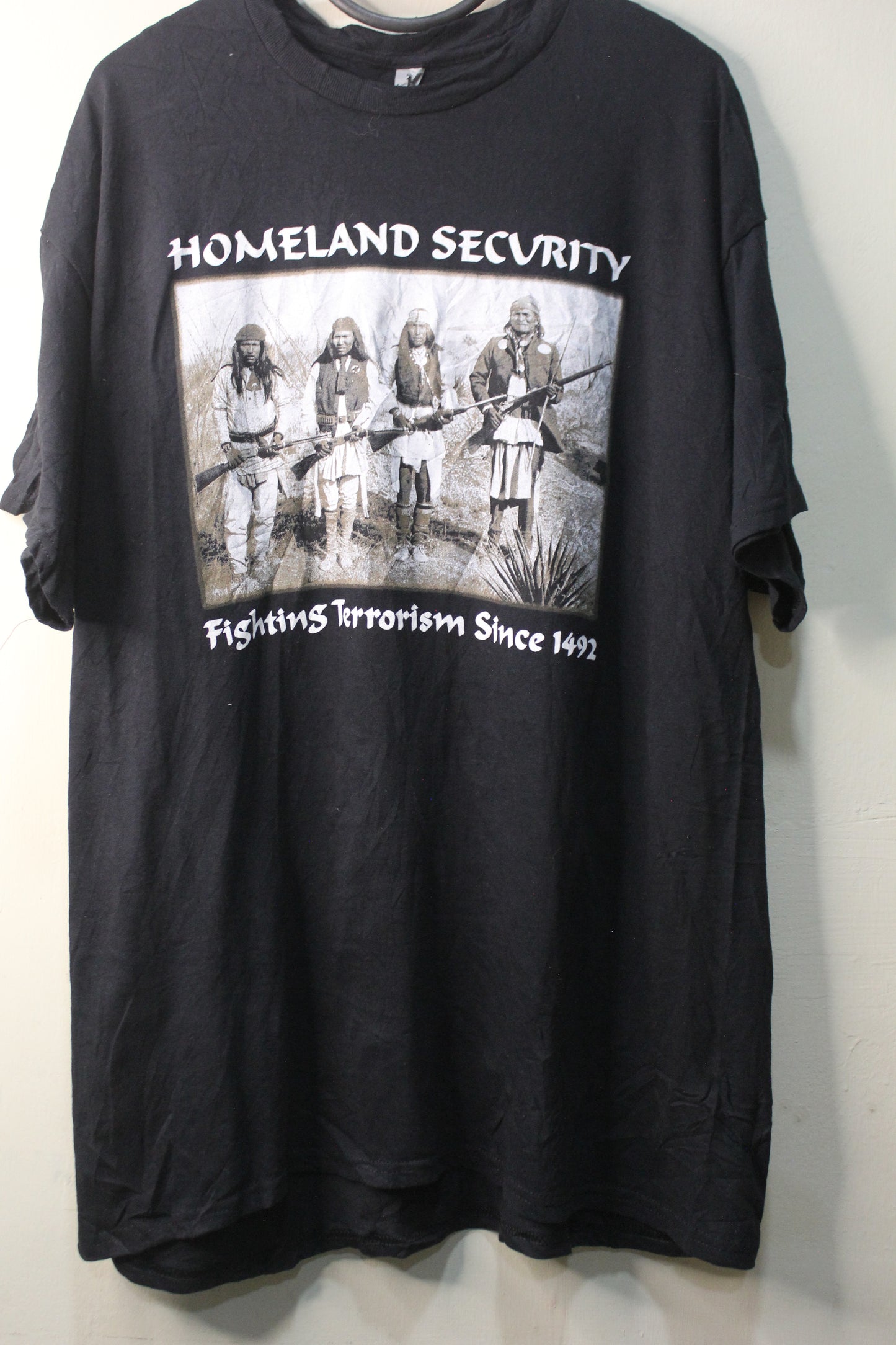 Shirt Mens Extra Large Black Pullover Indian Native American
