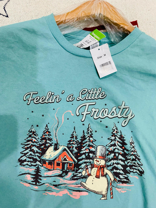 FEELIN'FROSTY' RETRO SNOWMAN GRAPHIC TEE