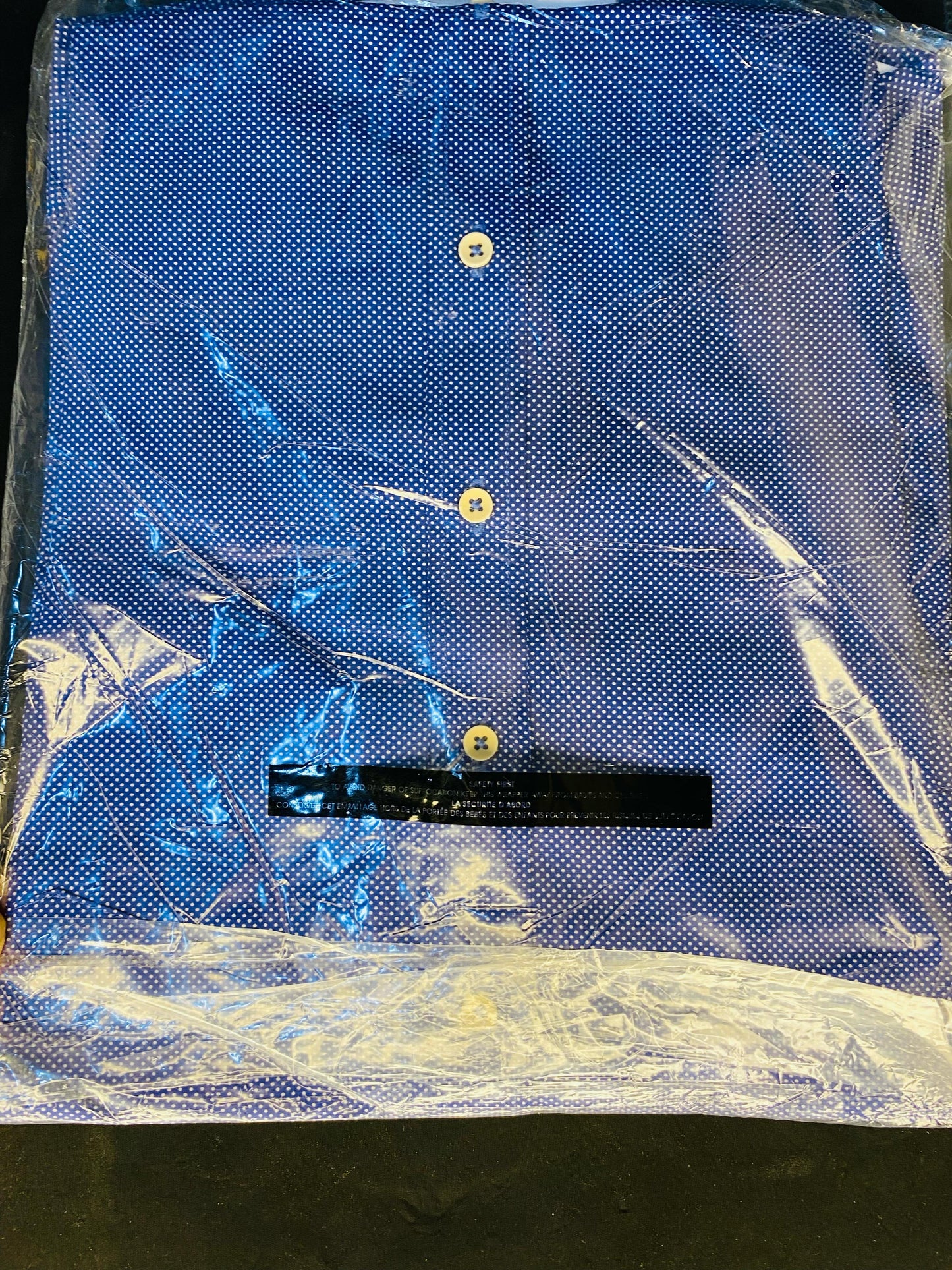 Brumano Cotton Shirts for Men - Blue & White Dobby Formal Shirt