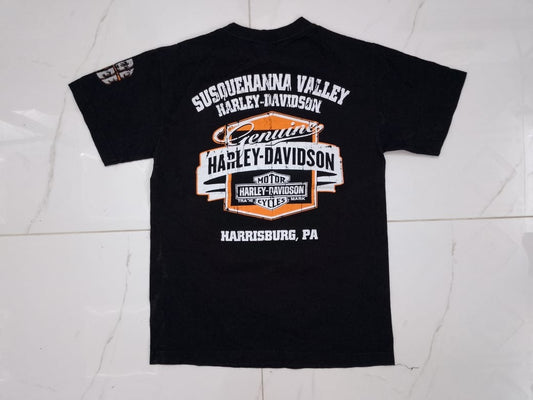 HARLEY DAVIDSON MENS HD FOCUS SHORT SLEEVES T-SHIRT BLACK SIZE MED. F