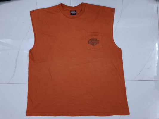 Harley-Davidson Mens Sleeveless Tank Shirt Orange Orlando FL Gators XL