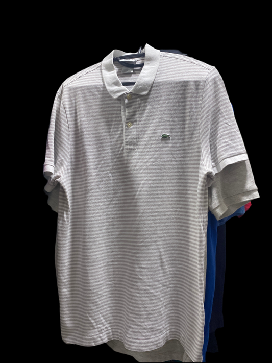 Lacoste Men's Short Sleeve Regular Fit Golf Polo, Blue/White,