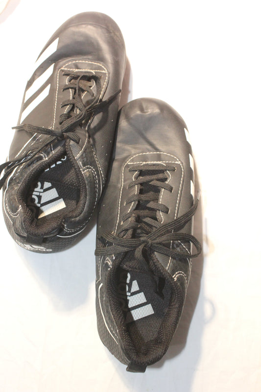 Adidas Rundown Youth Kids Shoes Black White 1.5M Athletic ABBC21 Baseball Cleats