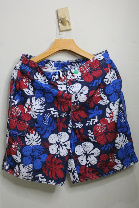 MENS JOE BOXER SWIM TRUNKS SIZE XXL RED WHITE BLUE FLORAL