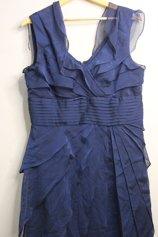 Adrianna Papell tiered chiffon cocktail dress